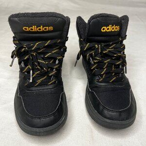 Adidas Black & Yellow High-Top Sneakers Size 3  APH 281001  A:1F7736